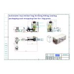 充填シール包装包装ラインを形成するトップステッカーバッグ付き自動平底バッグは、お客様からの注文です。